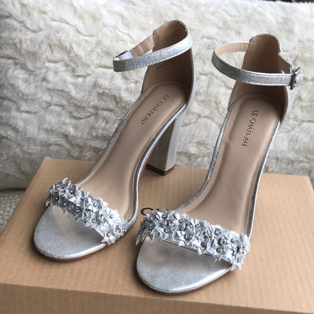 Le Chateau silver heels